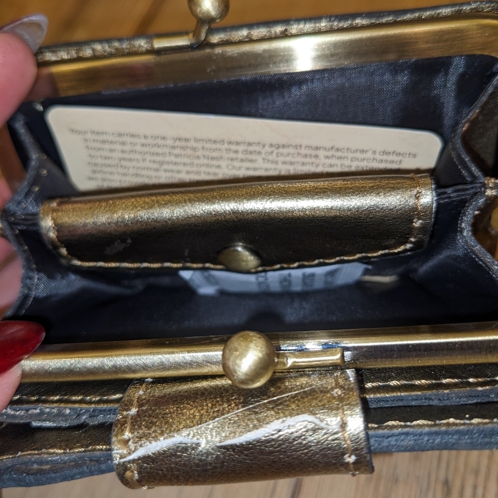 Patricia Nash Iberia Leather Wallet In Antique Gold​​ - Picture 12 of 13